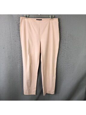 Piazza Sempione Pants Womens IT 44 Pink Cotton Twill Capri Pull On Italy